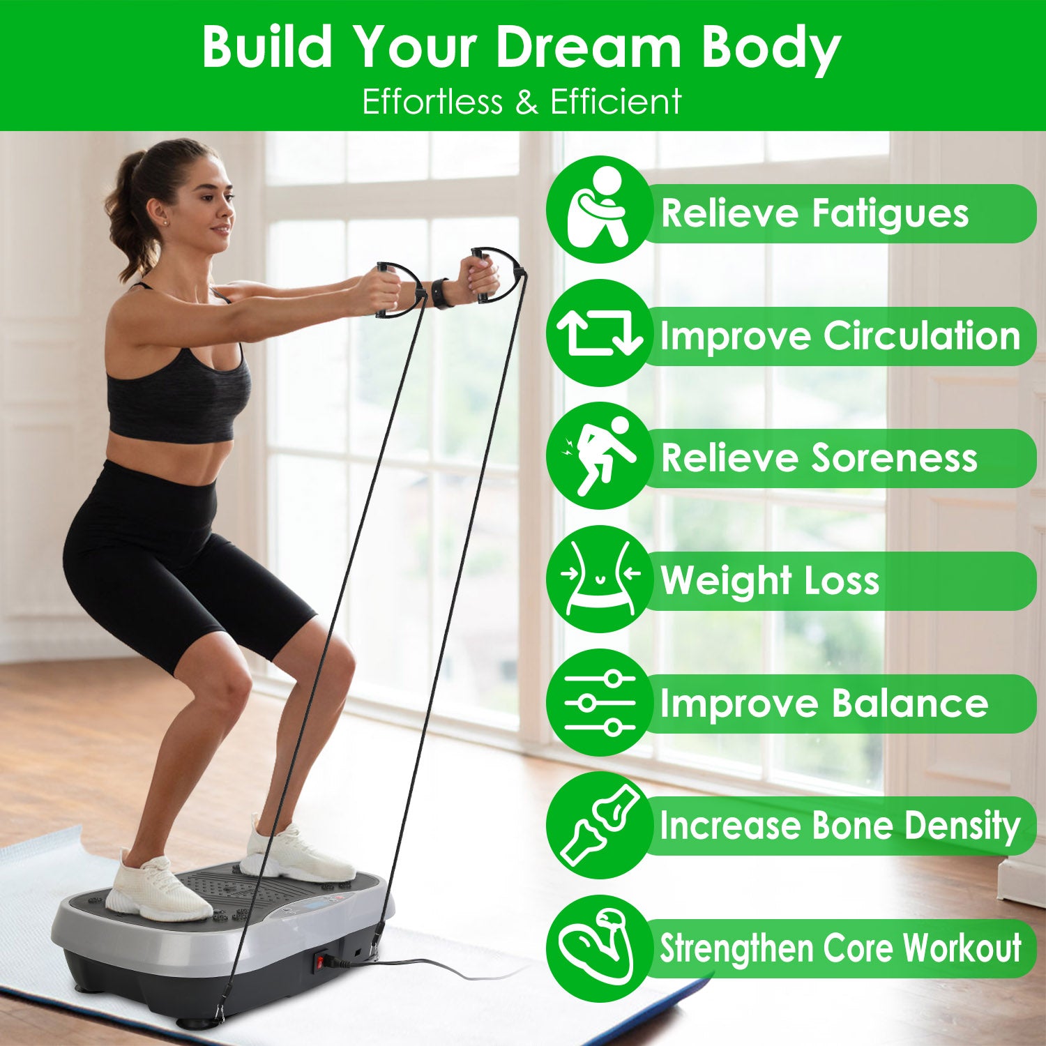 1pc Vibration Exercise Machine with Resistant